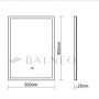 Balneo Cosmo L02010204013 lustro 60x80 cm prostokątne z oświetleniem z matą grzewczą zdj.2