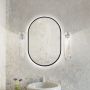 Baltica Design Tiny Border Pastille 5904107904764 lustro 40x95 cm owalne z oświetleniem czarny zdj.4