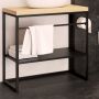 Baltica Design Linn 5904107906287 konsola podumywalkowa 75x43x75 cm czarna zdj.3