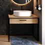 Baltica Design Elin 5904107906454 szafka 75x43x75 cm podumywalkowa stojąca czarna zdj.3