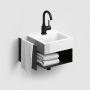 Clou Flush CL073601021 konsola 36.5x27x20.5 cm podumywalkowa wisząca czarna zdj.4