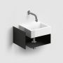 Clou Flush CL073601021 konsola 36.5x27x20.5 cm podumywalkowa wisząca czarna zdj.5