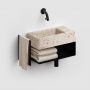 Clou Flush CL073603021 konsola 44x18x20.5 cm podumywalkowa wisząca czarna zdj.14