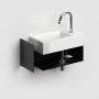 Clou Flush CL073603021 konsola 44x18x20.5 cm podumywalkowa wisząca czarna zdj.6