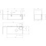 Clou New Flush CL073643021 konsola 44x18x21.2 cm podumywalkowa wisząca czarna zdj.2