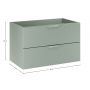 Comad Aster Green ASTERGREEN8280462S szafka 80x45.6x50 cm podumywalkowa wisząca zielona zdj.3