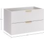 Comad Aster White ASTERWHITE8280462S szafka 80x45.6x50 cm podumywalkowa wisząca biała zdj.3