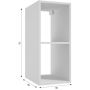 Defra Uni 125A03052 szafka 30x44x70 cm boczna wisząca biała zdj.2