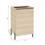 Defra Nino 304B05001 szafka 50x45x70 cm boczna stojąca drewno zdj.2