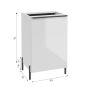 Defra Nino 304B05003 szafka 50x45x70 cm boczna stojąca biała zdj.2