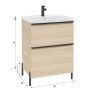 Defra Nino 304D06001 szafka 60x45x70 cm podumywalkowa stojąca drewno zdj.2