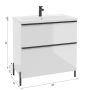 Defra Nino 304D08003 szafka 80x45x70 cm podumywalkowa stojąca biała zdj.2