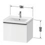 Duravit D-Neo DE4249004220000 szafka 58.4x45.2x44 cm podumywalkowa wisząca szara zdj.2