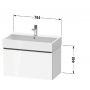 Duravit D-Neo DE4273004070000 szafka 78.4x44.2x44 cm podumywalkowa wisząca zdj.2