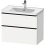 Duravit DuraStyle DE43550BD180000 szafka 78.4x45.2x62.5 cm podumywalkowa wisząca biała zdj.1