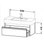 Duravit Ketho KT669102222 szafka 100x45.5x41 cm podumywalkowa wisząca biała zdj.2