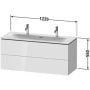 Duravit L-Cube LC630902222 szafka wisząca podumywalkowa 122x48.1 cm zdj.2