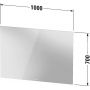 Duravit Light & Mirrors LM7827D00000000 lustro 100x70 cm prostokątne z oświetleniem z matą grzewczą biały zdj.2