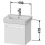 Duravit No. 1 N14280049490000 szafka wisząca podumywalkowa 49x42.6 cm zdj.2