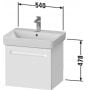 Duravit No. 1 N14381049490000 szafka wisząca podumywalkowa 54x42.6 cm zdj.2