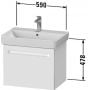 Duravit No. 1 N14382018180000 szafka wisząca podumywalkowa 59x42.6 cm zdj.2