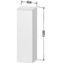 Duravit Qatego QA1345L49490000 szafka 40x36x132 cm boczna wisząca grafitowa zdj.2