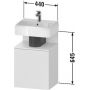 Duravit Qatego QA4076L18180000 szafka 44x35x64.5 cm podumywalkowa wisząca biała zdj.2