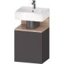 Duravit Qatego QA4076L55490000 szafka 44x35x64.5 cm podumywalkowa wisząca grafitowa zdj.1