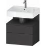 Duravit Qatego QA4393049490010 szafka 59x47x59 cm podumywalkowa wisząca grafit zdj.1