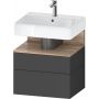 Duravit Qatego QA4393055490010 szafka 59x47x59 cm podumywalkowa wisząca grafit zdj.1