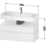 Duravit Qatego QA4395030220010 szafka 99x47x59 cm podumywalkowa wisząca biały zdj.2