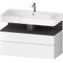 Duravit Qatego QA4395049180010 szafka 99x47x59 cm podumywalkowa wisząca biały zdj.1