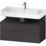 Duravit Qatego QA4395049490010 szafka 99x47x59 cm podumywalkowa wisząca grafit zdj.1