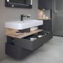 Duravit Qatego QA4395055490010 szafka 99x47x59 cm podumywalkowa wisząca grafit zdj.4