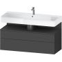 Duravit Qatego QA4396049490010 szafka 119x47x59 cm podumywalkowa wisząca grafit zdj.1