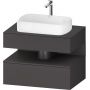 Duravit Qatego QA4730049490010 szafka 80x55x60 cm podumywalkowa wisząca grafit zdj.1