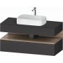 Duravit Qatego QA4732055490010 szafka 120x55x60 cm podumywalkowa wisząca grafit zdj.1