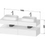 Duravit Qatego QA4779055490010 szafka 160x55x60 cm podumywalkowa wisząca grafit zdj.2