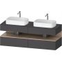 Duravit Qatego QA4779055490010 szafka 160x55x60 cm podumywalkowa wisząca grafit zdj.1