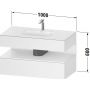 Duravit Qatego QA4786055490010 umywalka z szafką 100 cm dąb zdj.2