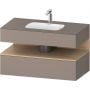 Duravit Qatego QA4786030430010 umywalka z szafką 100 cm beż zdj.1