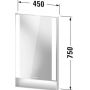 Duravit Qatego QA7080018180000 lustro 45x75 cm zdj.2