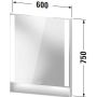 Duravit Qatego QA7081018180100 lustro 60x75 cm zdj.2