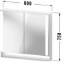 Duravit Qatego QA7151049491010 szafka 80x15.5x75 cm z lustrem grafit zdj.2