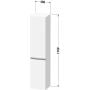 Duravit Sivida SV1370R10490000 szafka 40x37.4x176 cm boczna wisząca szara-chrom zdj.2