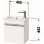 Duravit Sivida SV4642R10790000 szafka 40x28.7x44.3 cm podumywalkowa wisząca orzech-chrom zdj.2