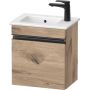 Duravit Sivida SV4642LBD550000 szafka 40x28.7x44.3 cm podumywalkowa wisząca czarna-dąb zdj.1