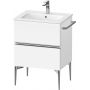 Duravit Sivida SV4643010180000 szafka 61x47.7x59.1 cm podumywalkowa wisząca biała-chrom zdj.1