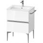 Duravit Sivida SV4643010220000 szafka 61x47.7x59.1 cm podumywalkowa wisząca biała-chrom zdj.1