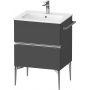 Duravit Sivida SV4643010490000 szafka 61x47.7x59.1 cm podumywalkowa wisząca grafitowa-chrom zdj.1